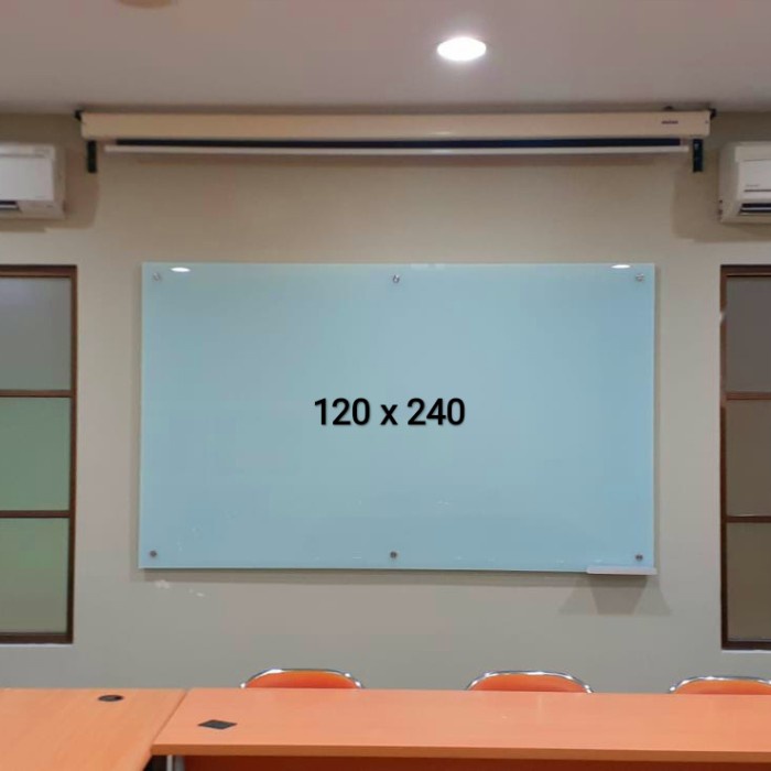 

Tuhe Papan Tulis Kaca Glasboard Terlengkap 120 X 240 Cm