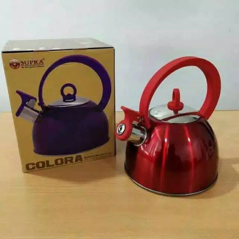 Supra Teko Siul Colora 2 Liter Warna Merah