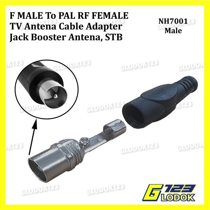 Konektor Jack Jek Antena TV PVC 5C STB Booster Penguat Sinyal Digital