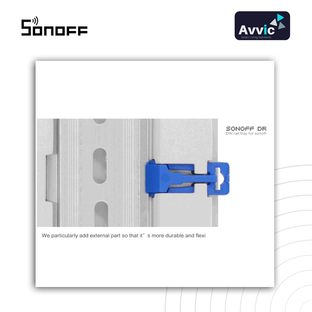 SONOFF DR DIN Rail Tray Stand Holder Bracket Mounting