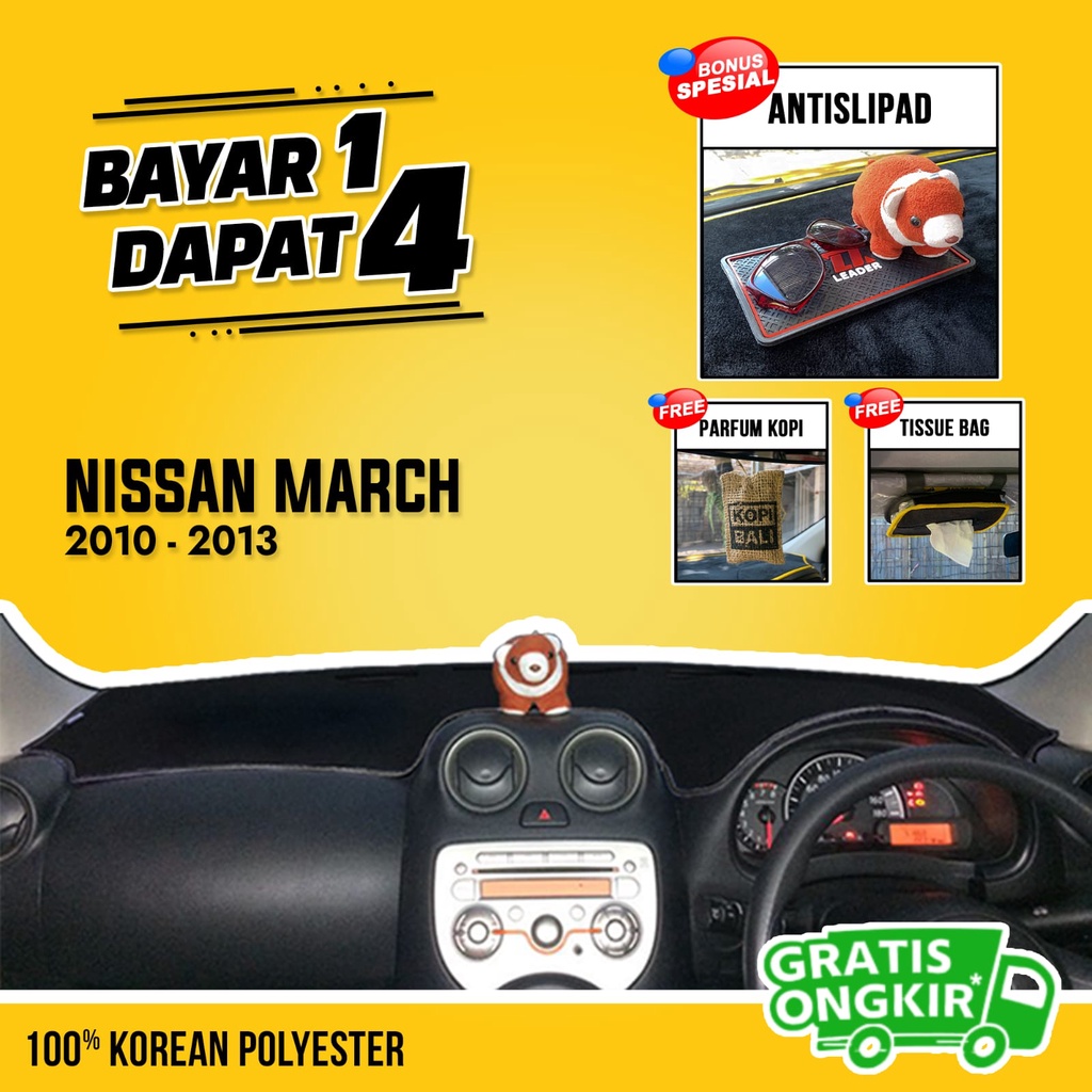BELI 1 DAPAT 4 | Cover Dashboard Nissan March Pelindung Dasbor - Alas Taplak Dasbor aksesoris interi