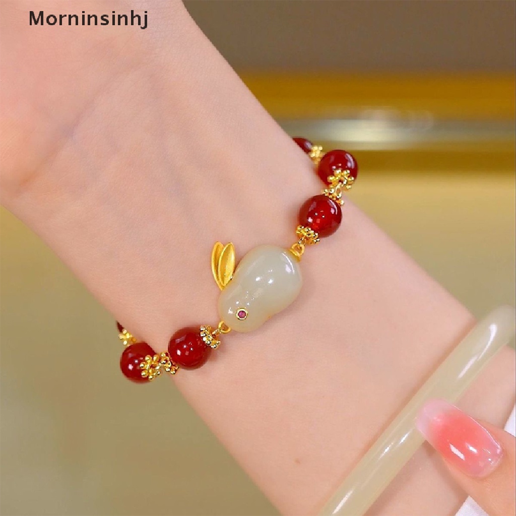 Mornin Sederhana Mode Kelinci Hetian Giok Gelang Fashion Temperamen Hewan Pesona Gelang Untuk Gadis Lucu Wanita Gelang Perlengkapan Perhiasan id