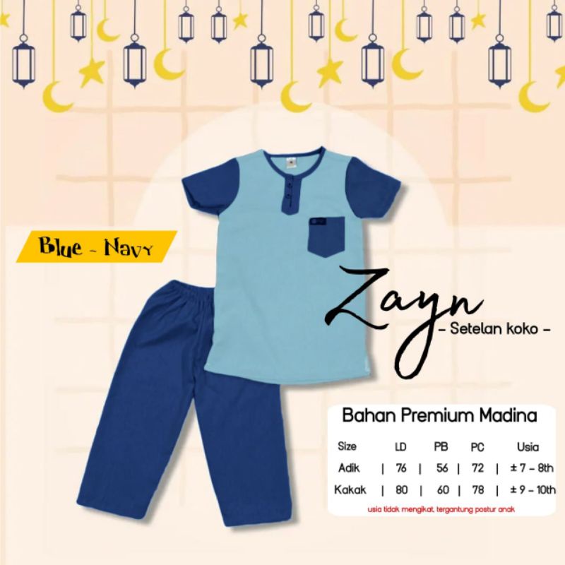 ZAYN SETELAN BAJU ANAK LAKI TERBARU