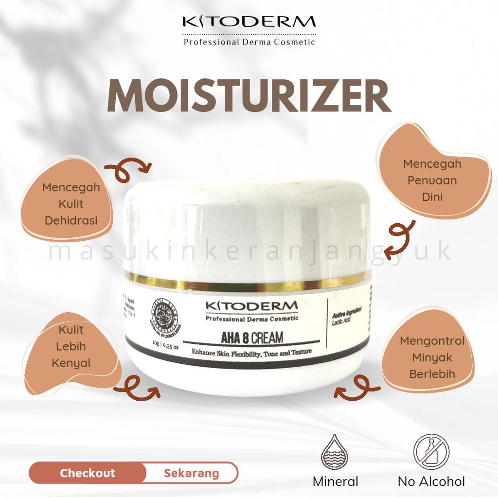 AHA 8 CREAM KITODERM - KRIM PENGHILANG FLEK & ANTI AGING