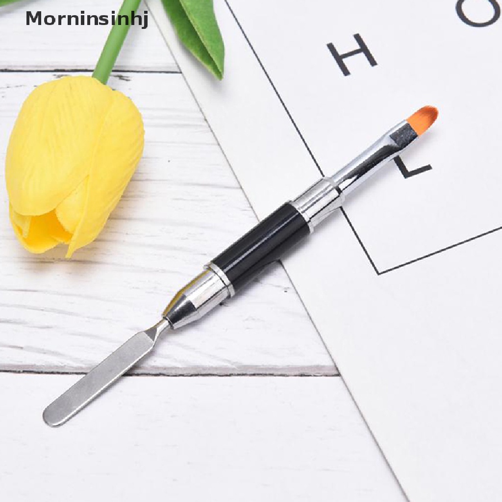 Mornin 2-In-1 Double-Ended Picker Stainless Steel Nail Tool Sikat Bunga Dual-Use Pen id