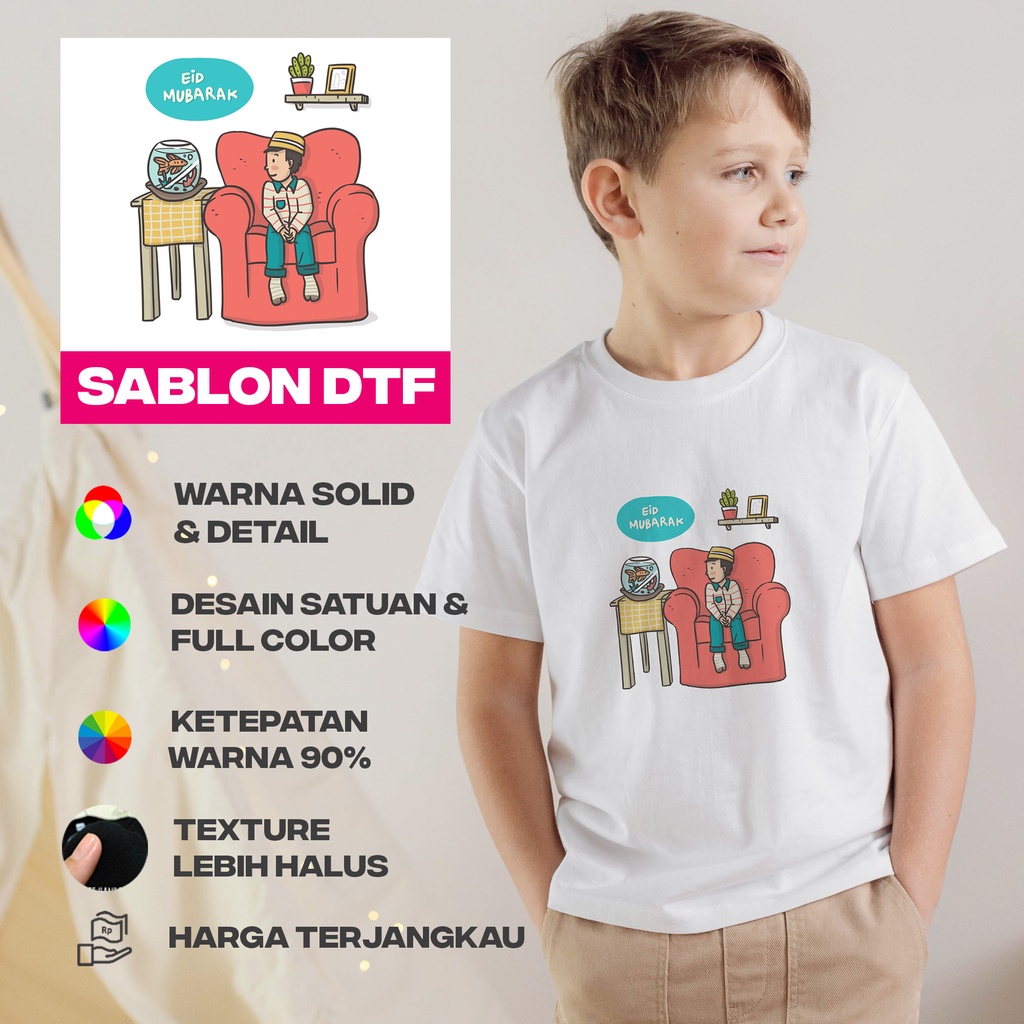Sablon Custom Kaos Anak Import Satuan NSA Premium