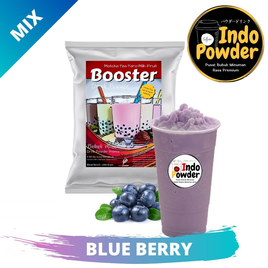 

✨NEW✨ -Bubuk Minuman BLUEBERRY 1kg | Bubble Drink Powder Frappe Flavour Rasa- 1.1.23