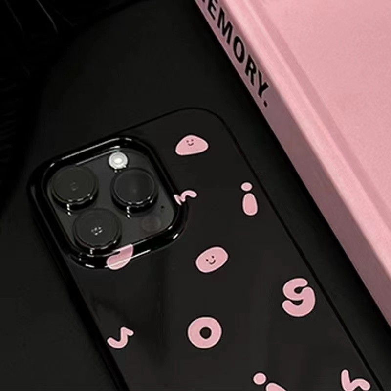 IPHONE Ins Pola Huruf Cocok Untuk Iphone14 14pro 14plus 13 13mini 13pro 13prm iPhone12 7Plus 8Plus Xr XS 13 12mini Pro Max Empat Sudut Casing Ponsel Tahan Guncangan