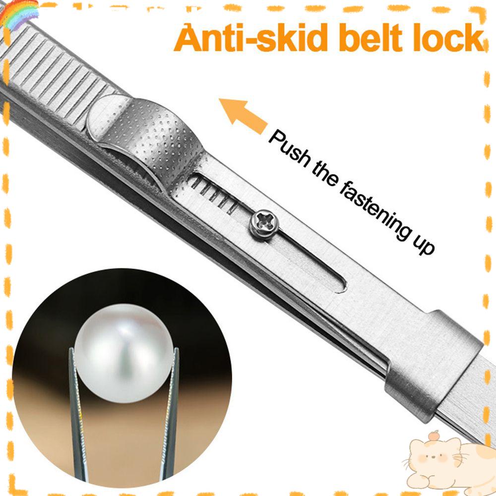 Solighter Slide Lock Tweezer High Quality Pegang Rapat Pas Alat Perbaikan Komponen Elektronik