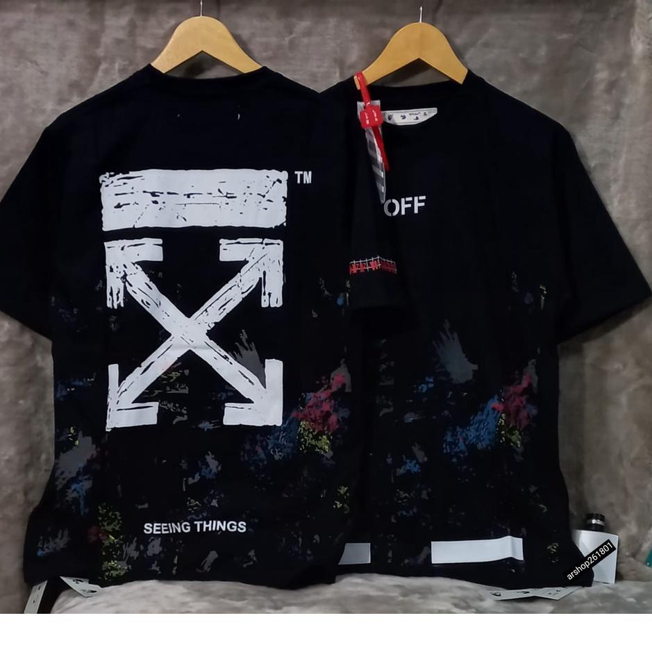 ➶ KAOS OW GALAXI 24S KAOS OW MIROR 1:1 ORIGINAL KAOS OW FULL TAG LABEL KARET TSHIRT BRANDED KAOS LOG