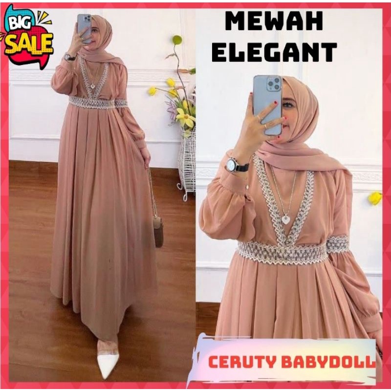 gamis pakaian baju dress dres gaun abaya fashion drees jubah muslim muslimah remaja ibu wanita perem