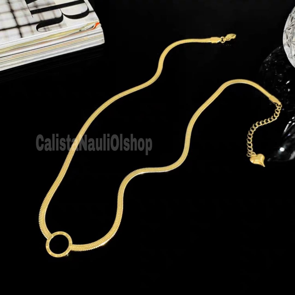 SET BULAT HITAM RMWI PERHIASAN EMAS KOREA ANTI KARAT DAN ANTI LUNTUR