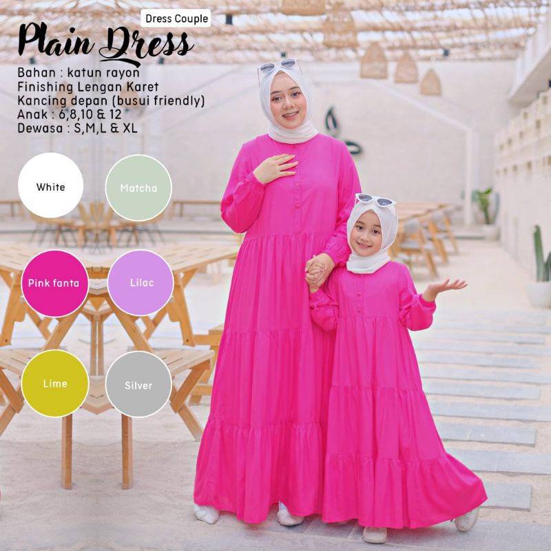 Terlaris - Gamis Couple Homey Dress Murah Gamis Anak Usia 4-12 tahun Dress Couple Bahan Katun Rayon Premium Nyaman Dipakai - Bisa Cod