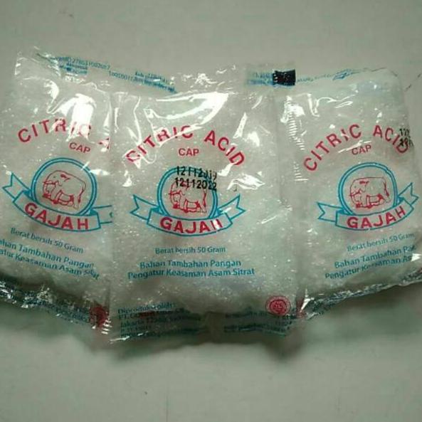 

☻ Citrid acid citrun cap gajah 1 pak/20 bks ◌