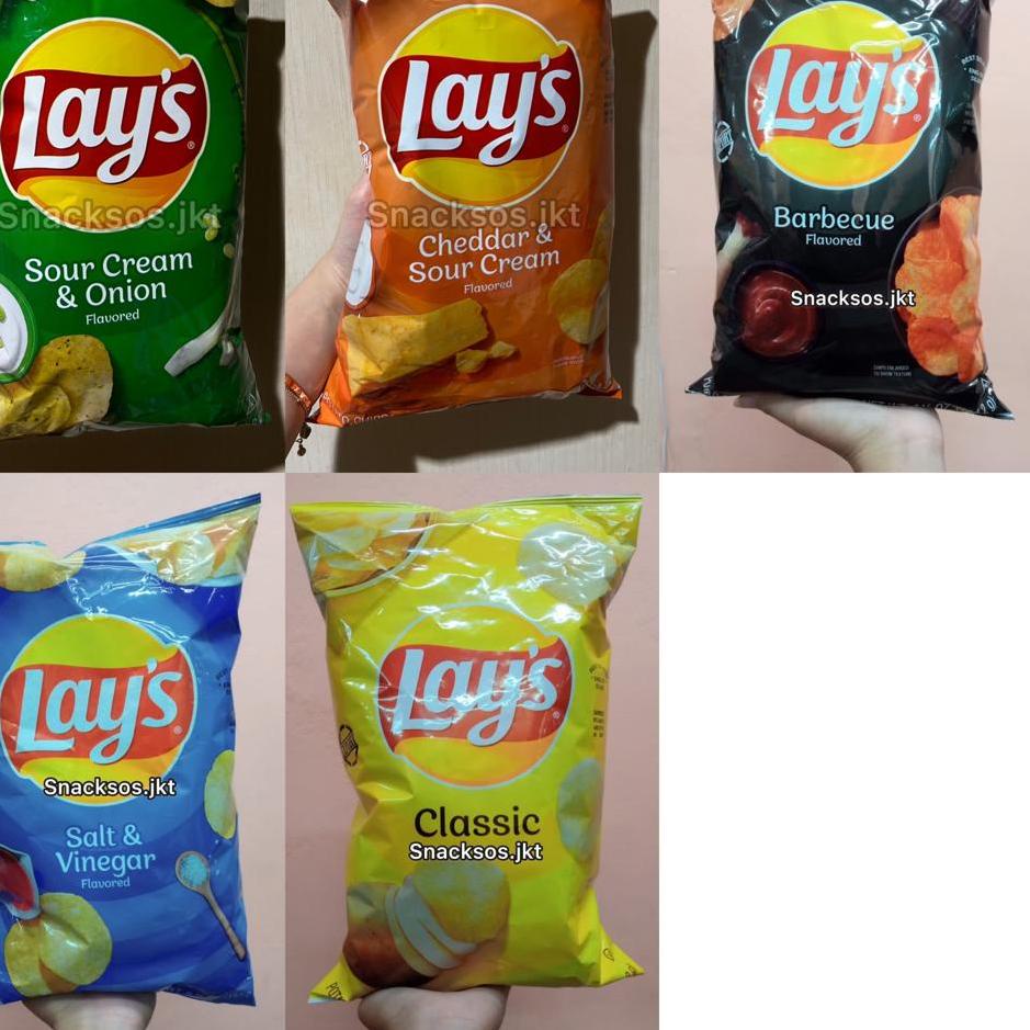 

✱ LAY’S POTATO CHIPS CLASSIC / BARBECUE / SALT AND VINEGAR / SOUR CREAM AND ONION / CHEDDAR AND SOUR CREAM- USA LAYS ☁