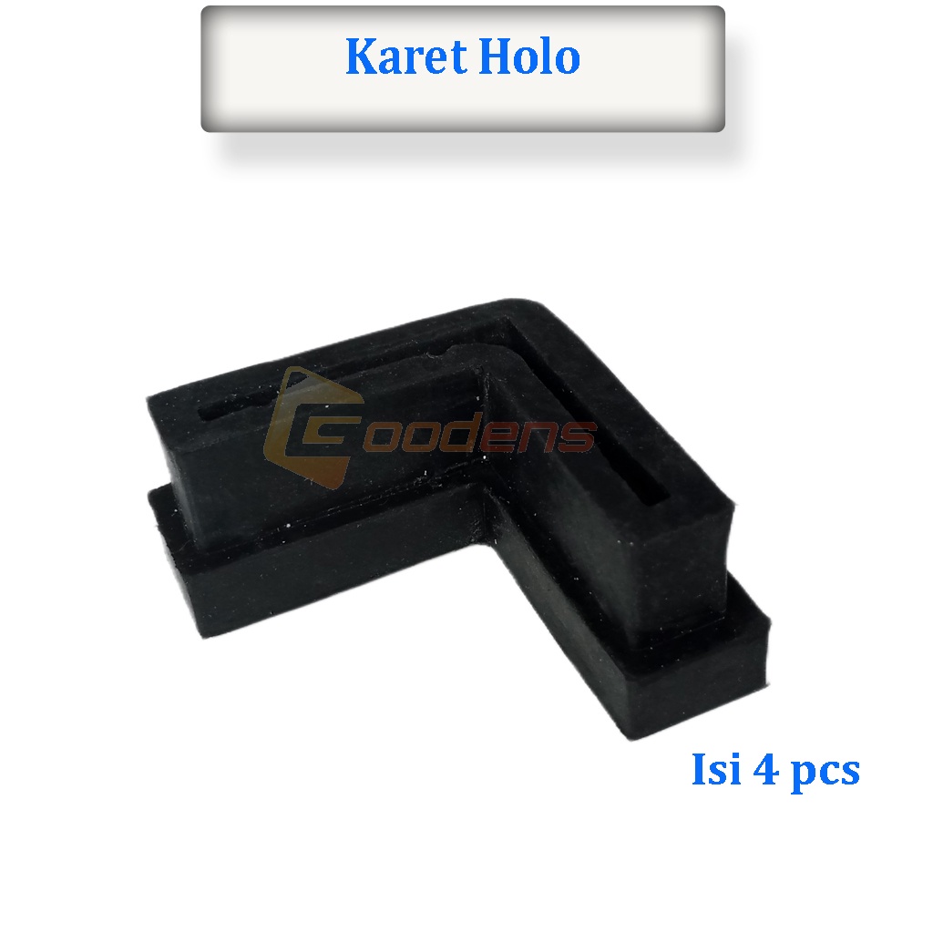 Karet Holo Karet Siku Pengaman Kaki Meja Kursi Rak Besi isi 4 pcs