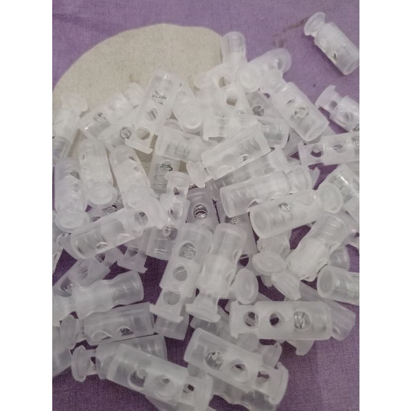 Stopper botol 25mm,  stopper tali masker bening HDPE