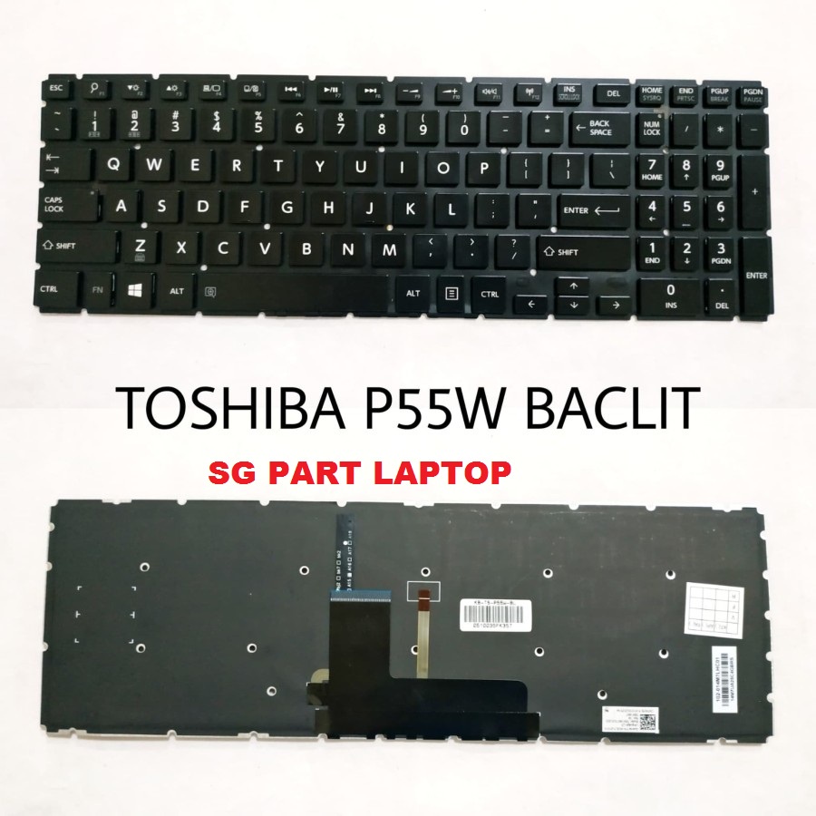 KEYBOARD TOSHIBA Satellite Radius P55 P55-A P55-B P55W P55W-B BACLIT