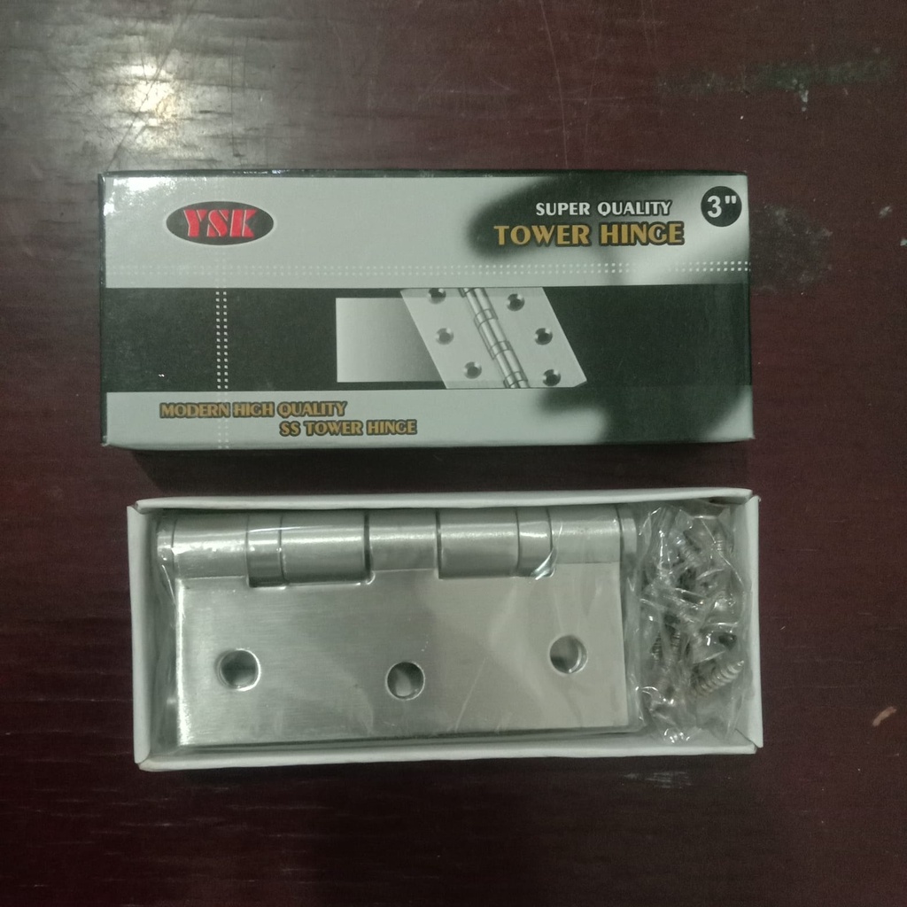 Engsel stainless steel Tebal / Engsel Jendela Pintu - Silver / Engsel Stainless Steel tebal putih / Engsel ekonomis SN / Engsel Murah