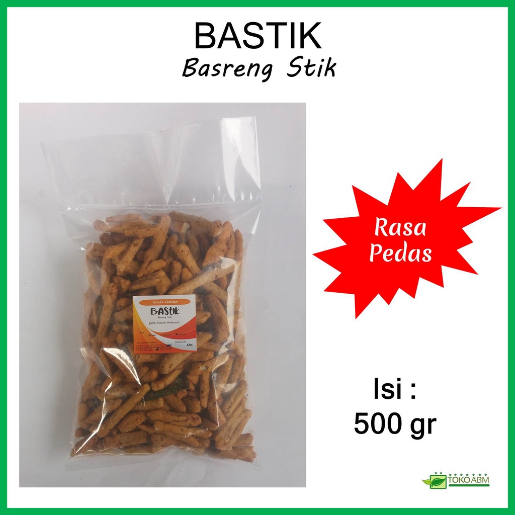 

Camilan Cemilan Snack Basreng Stik Pedas Kemasan 500 Gram