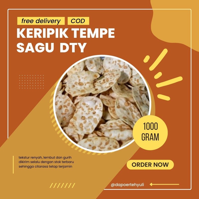 

Keripik Tempe Sagu DTY | Snack Kiloan | Cemilan Murah - 1 Kg