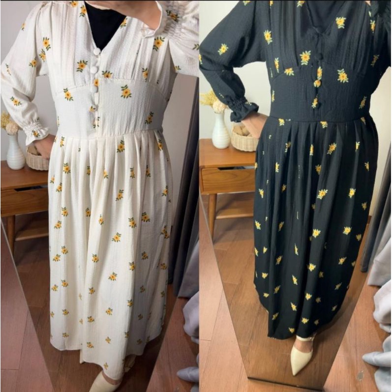 Dress Crinckle Premium - Dress Cantik (SALE) Dress Pantai Hijab