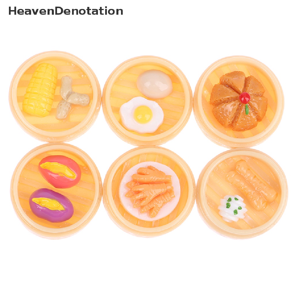 [HeavenDenotation] 10pcs Sarapan Kukus Mini Miniatur Dekorasi Rumah Boneka Mainan Edukasi HDV