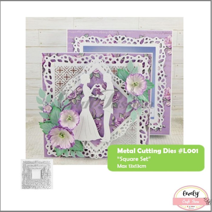 

Terlaris Metal Cutting Dies Square Set Cetakan Stencil Metal For Cards Etc#167