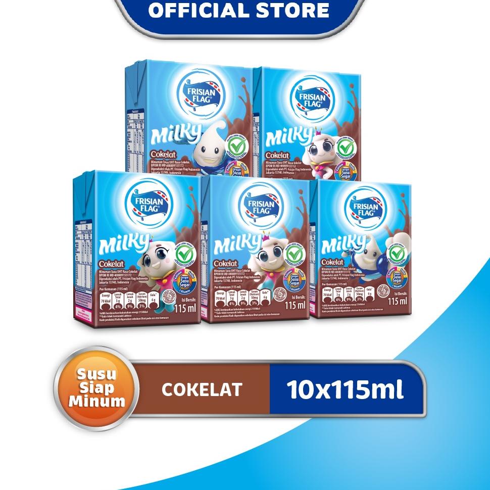 

Free Ongkir/ Frisian Flag Milky Susu UHT Cokelat 10 x 115 ml
