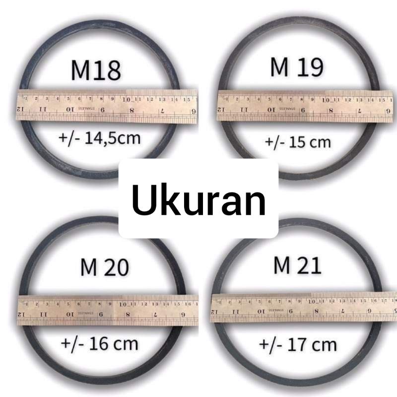 KARET VANBELT / V BELT UNTUK MESIN CUCI LENGKAP SEMUA UKURAN M 18 - 34