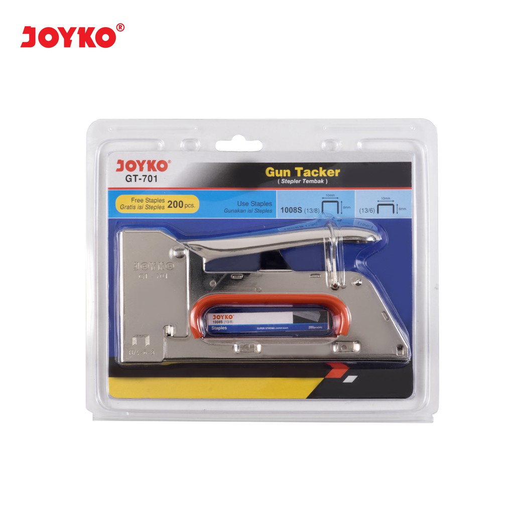 

Gun Tacker Joyko GT-701 Stapler Tembak Free 1 Batang Staples 1008S