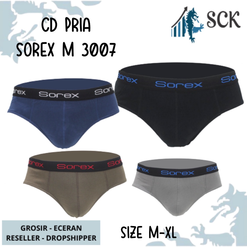 [ISI 3] CD Pria SOREX 3007 Karet Boxer / Boxer CD Cowok SOREX - sckmenwear GROSIR