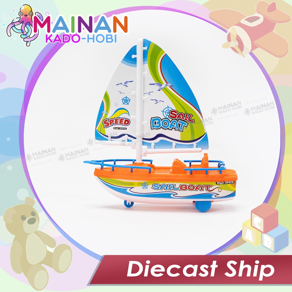 HADIAH HOBI MAINAN ANAK EDUKASI DIECAST MINIATUR SHIP SAIL BOAT PERAHU KAPAL LAUT