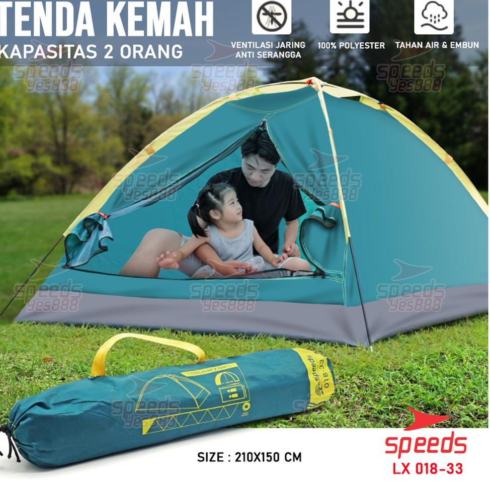 HARGA SPESIAL SPEEDS Tenda Camping Tenda Gunung 2-3 Orang Tenda Manual Tenda Lipat Poble 018-33