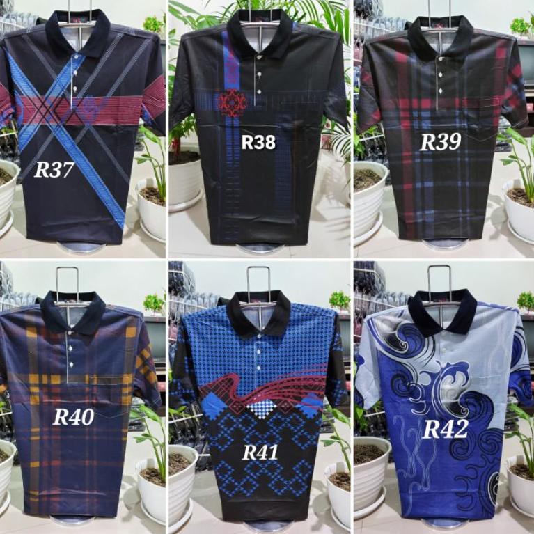VIRAL Kaos Pria Kerah Katun IMPORT M L XL - Kaos Kerah Oryong M L XL - Kaos Bapak - Kaos Kerah Motif