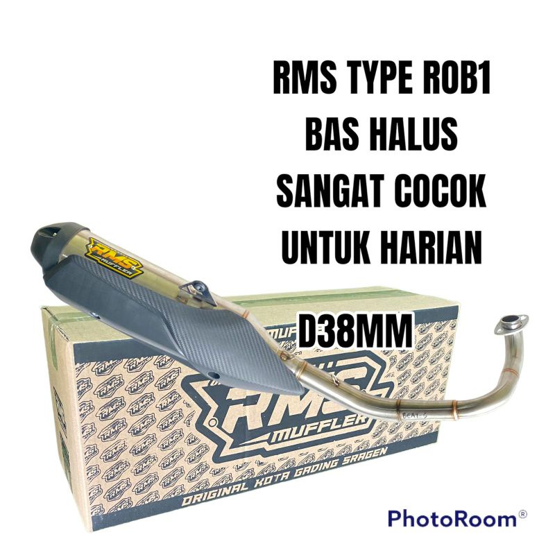 Knalpot rms type rob1 bas halus beat deluxe beat new Scoopy new beat fi beat karbu beat esp d38
