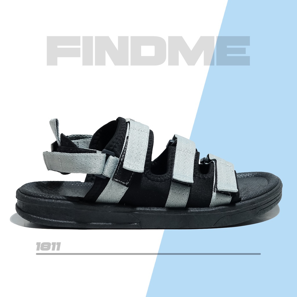 SANDAL MODEL GUNUNG KEREN STRAP 3 SIMPLE BAHAN RUBBER KOMBI CANVAS BERKUALITAS IMPORT 1811