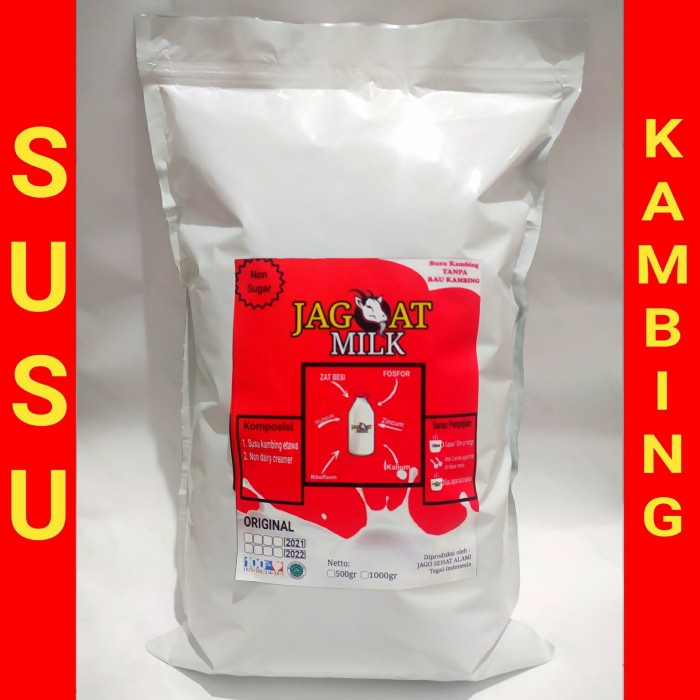 

[ COD ] Susu Kambing Etawa 1kg Kemasan Almunium foil jagoat milk - Sugar grade3