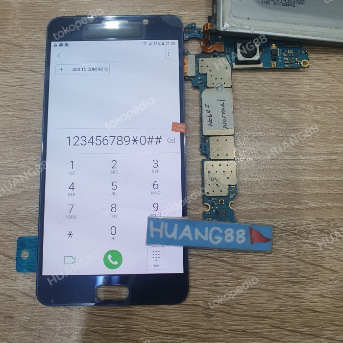 LCD SAMSUNG NOTE 5 SM N9208 FULLSETTOUCHSCREEN OLED - Navy blue Diskon