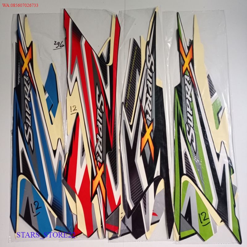 (ORI) Striping Sticker Honda Supra X 125 R 2012 KUALITAS ORIGINAL PABRIK