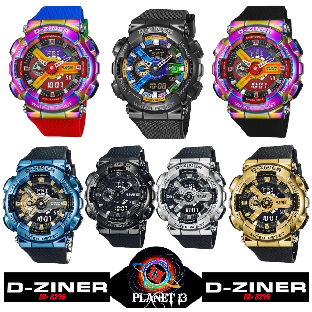 Dziner DZ8295 Jam Tangan Pria D-ZINER Original Dualtime SERIES