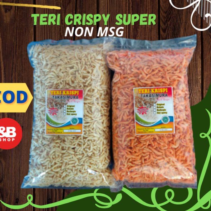 

⚡TOK SIAP 【COD Ikan teri crispy krispi madura super 500 gram original/balado/barbeque/pedas/jagung bakar | lauk kering | seafood