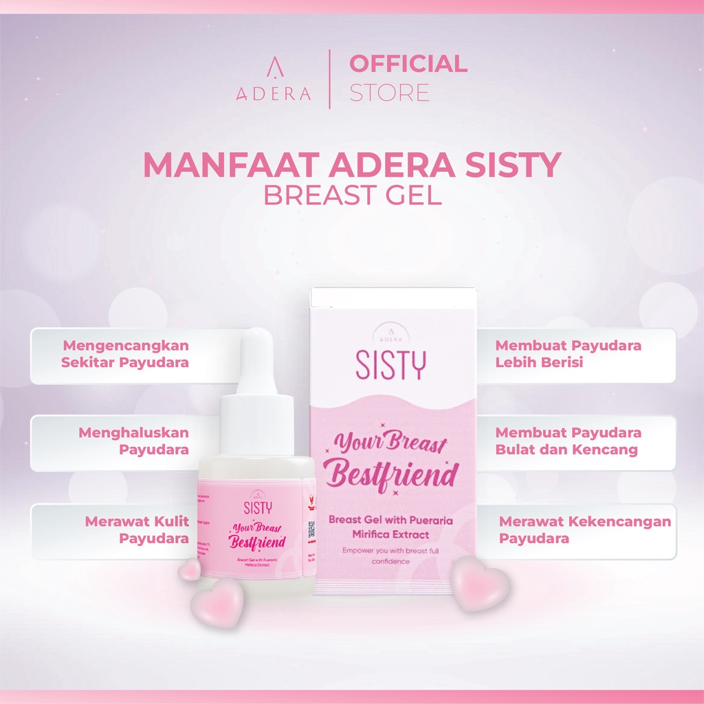 ADERA SISTY BREAST GEL ORIGINAL 100% SHOPEE MALL with Pueraria Mirifica Extract Empower You with Breast Full Confidence