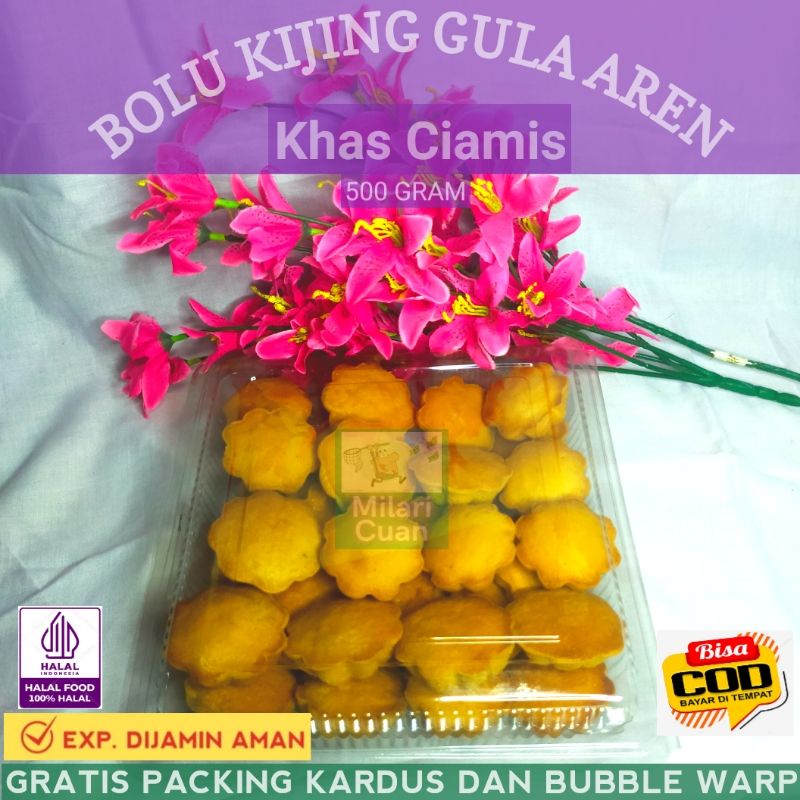 

Bolu kue kijing kering gula merah tradisional jadul khas ciamis repack 500gr enak lezat