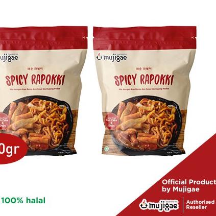 

۞ PAKET ISI 2 - Mujigae Spicy Rapokki / Ramen Topokki (350gr) / Tteokbokki instan / Mie Instan Korea ♧