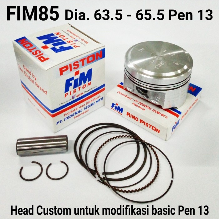 FIM85 FIM PISTON KIT JupiterZ, VegaR, New JupiterZ, VegaZR Dome Mentah