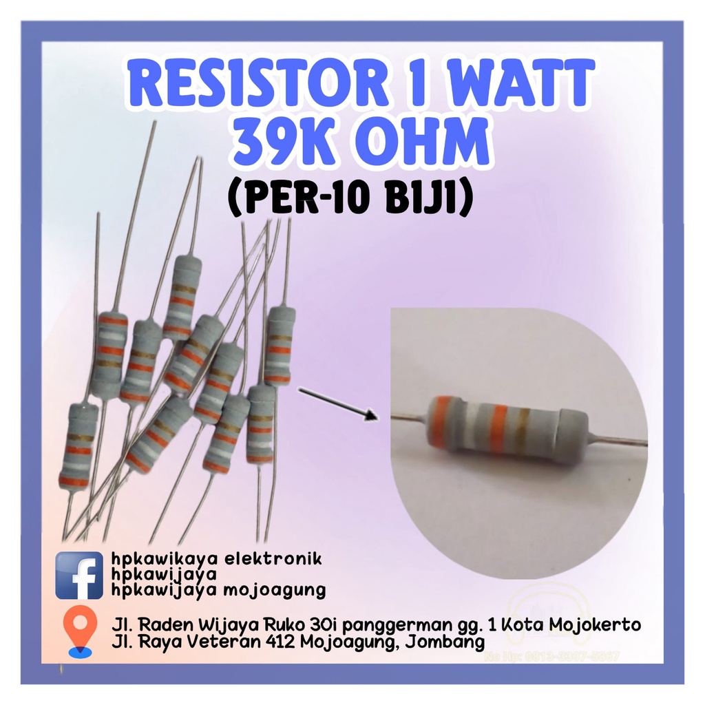 ( 40PCS ) RESISTOR 1 WATT 39K OHM 1watt 39kohm R 1 watt 39K ohm