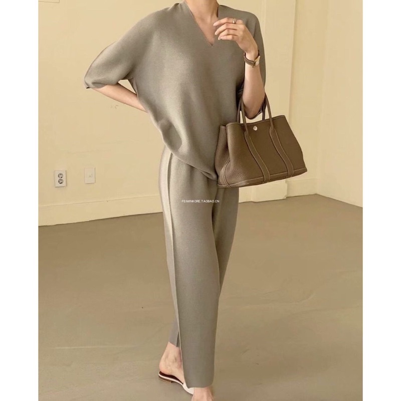 SALE SET KNIT V-neck SET NAGITA RAJUT PREMIUM SET KNIT IMPORT PREMIUM