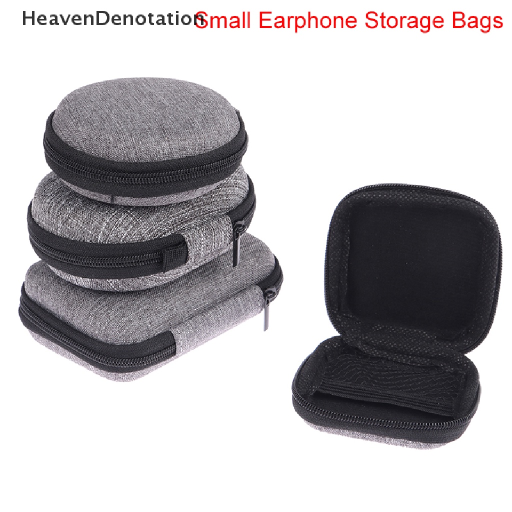 [HeavenDenotation] Tas Penyimpanan Earphone Kecil Kerang Keras Kabel Data Organizer Bag Mini Tech Gadget Portable Case Charger U Disk Zipper Pouch HDV