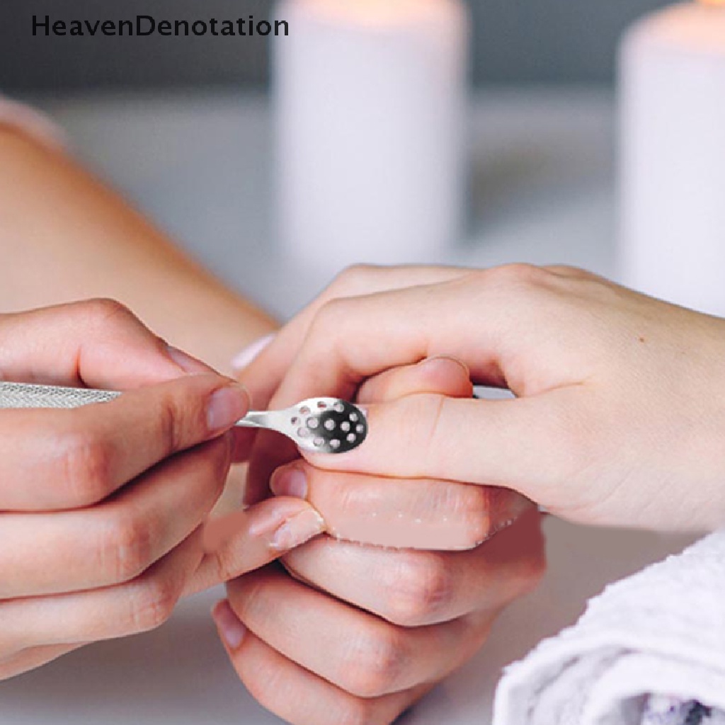 [HeavenDenotation] 1pcs Pendorong Kutikula Stainless Steel Ganda Ujung Kuku Manicures Remover HDV